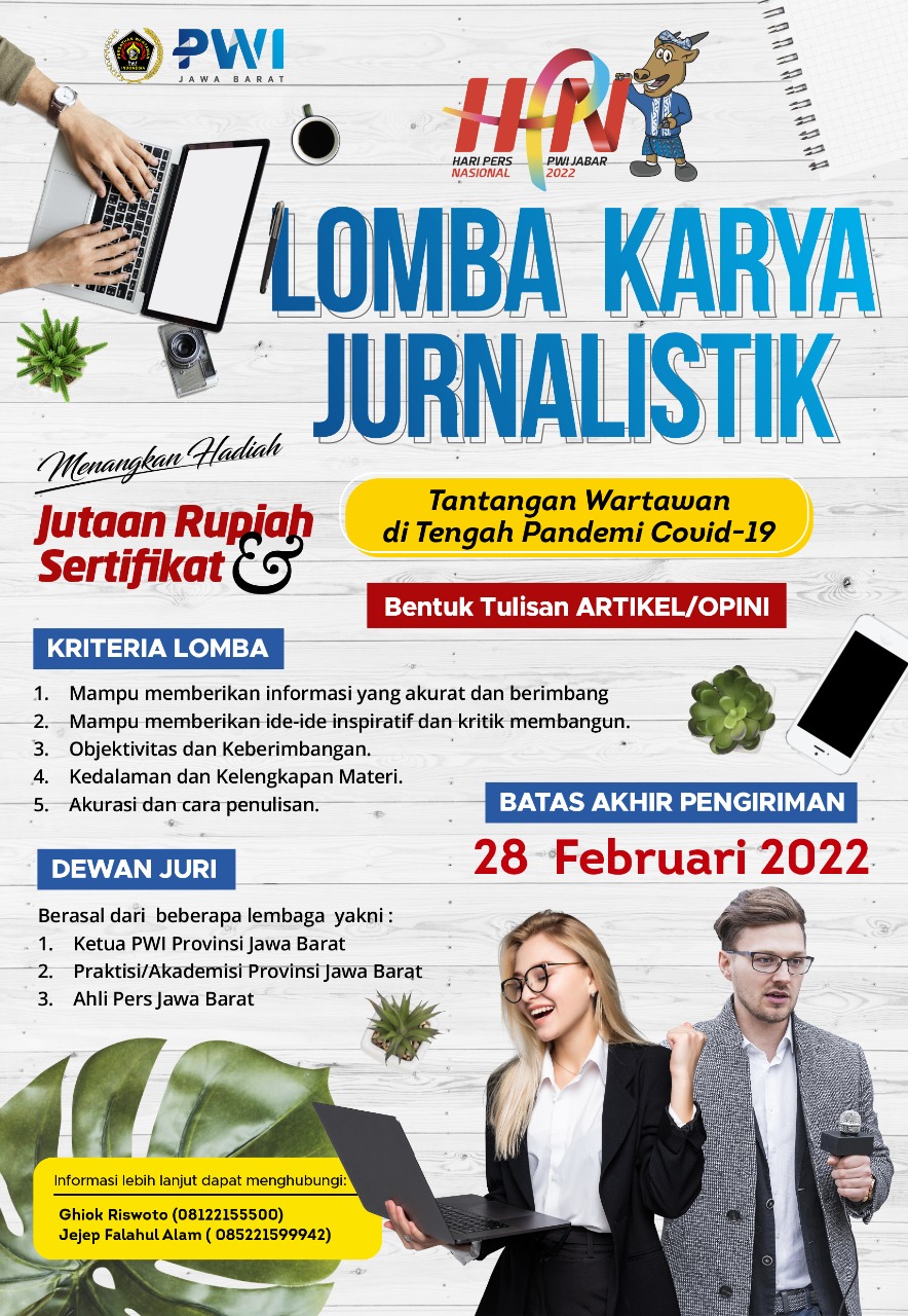 Semarakan HPN 2022, PWI Jabar Gelar Lomba Bagi Jurnalis